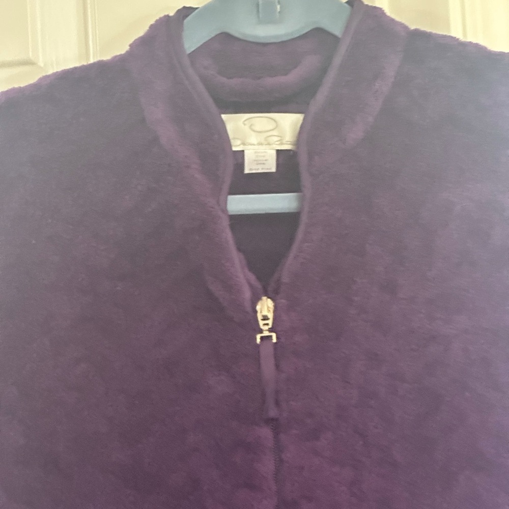 OSCAR de la RENTA (S/M) Purple Long Robe - Picture 3 of 13